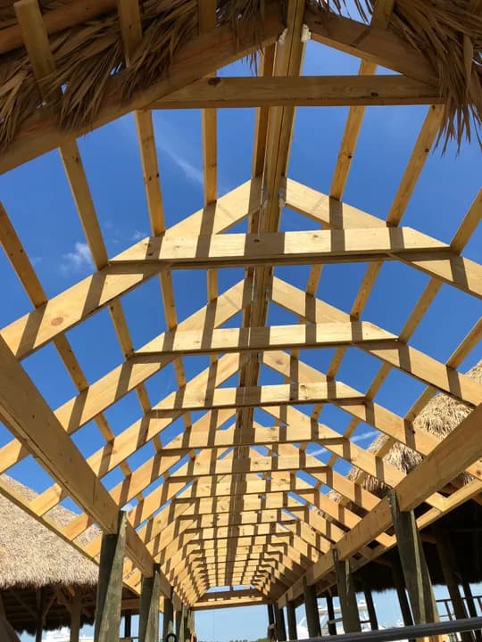Chickee hut framing